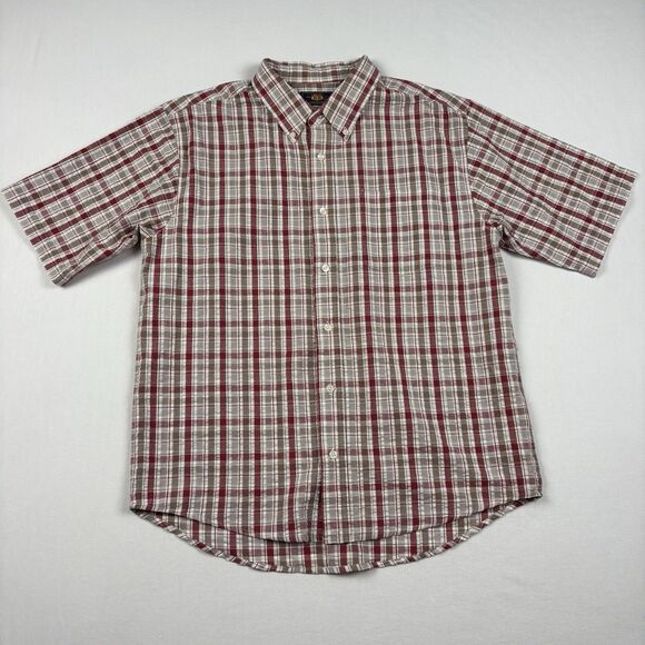 Route 66 Other - Vintage Y2K Route 66 Men's Casual Shirt Red Plaid Cotton Size M Short Sleeve
